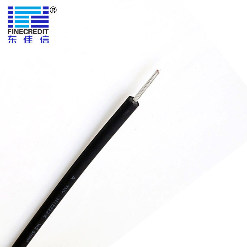 Single / Double Core Solar Pv Cable 4mm , XLPE Photovoltaic Wire PV1-F